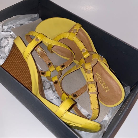 Kenneth Cole Reaction wedge leather sandal - Picture 6 of 7
